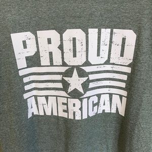 Proud American patriotic shirt sleeve tee
